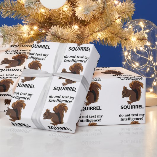 リスは私の知性リスをテストしない ラッピングペーパー (クリスマス)