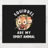 リスは私の霊性動物だ スパークリングワインラベル (シングルラベル)