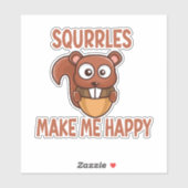 リスは私を幸せなヴィンテージリス シール (シート)