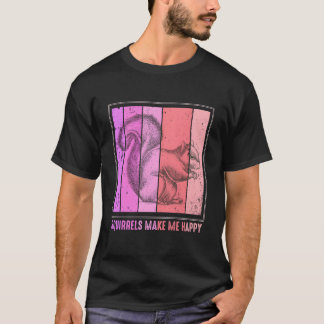 リスは私を幸せにするリス Tシャツ