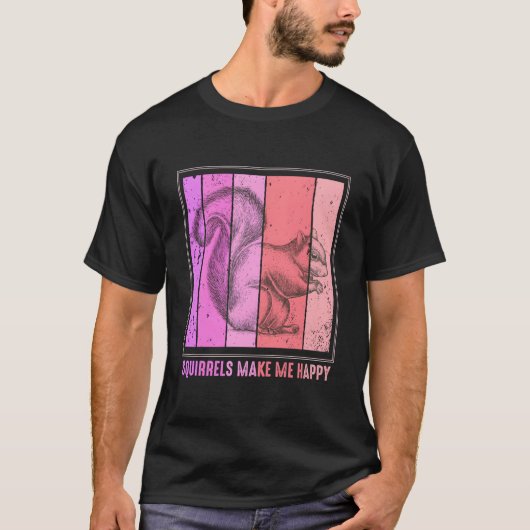 リスは私を幸せにするリス Tシャツ (正面)