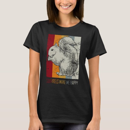 リスは私を幸せにする1 Tシャツ (正面)