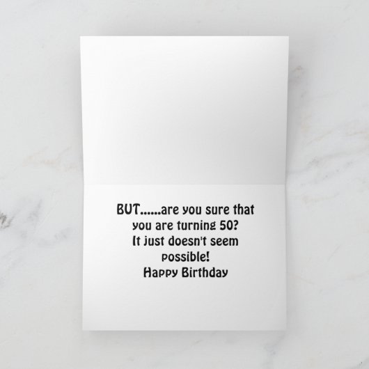 リスは自分の「50番目」の誕生日を信じることができない カード (内部)