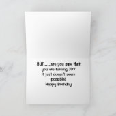 リスは自分の「70番目」の誕生日を信じられない カード (内部)