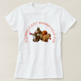 リスは、ただ、おもしろい Tシャツ