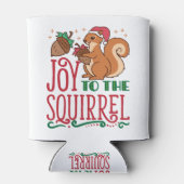 リスへのクリスマスの喜び 缶クーラー (裏面)