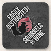 リスやワインに気を取られやすい コースター (正面)