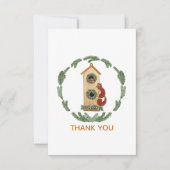 リスよくはしゃぐリス サンキューカード (正面)