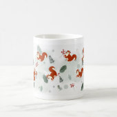 リスよくはしゃぐルデザイン – かわいいおもしろいと動物 コーヒーマグカップ (中央)