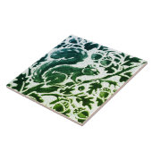 リスろうけつ染めグモダンリーンブルーフローラウッドランド タイル (側面)