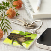 リスをかいま見ること キーホルダー (正面右)