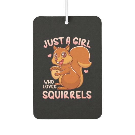 リスを愛する女の子 カーエアーフレッシュナー (正面)