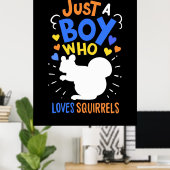 リスを愛する少年 ポスター (ホームオフィス)