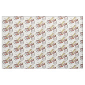 リスを持つサイクリング犬 ファブリック (ファットクウォーター)