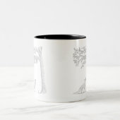 リスを見つける ツートーンマグカップ (中央)