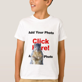 リスを追加するカスタムフォトキッズ用トレーナー Tシャツ
