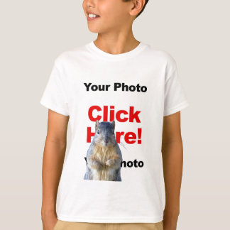 リスを追加するカスタムフォトキッズTシャツ Tシャツ