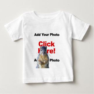 リスを追加するカスタムフォト ベビー長袖Tシャツ ベビーTシャツ