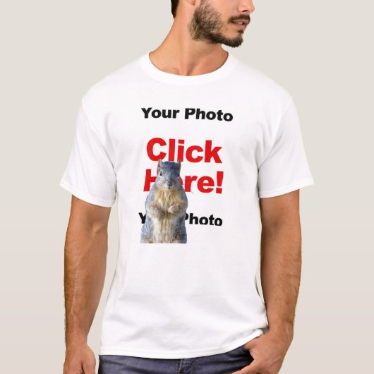 リスを追加するカスタムフォトTシャツ Tシャツ (正面)
