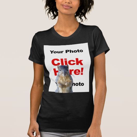 リスを追加するカスタムフォトTシャツ Tシャツ (正面)