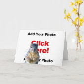 リスを追加する オリジナル写真グリーティングカード カード (黄色い花)