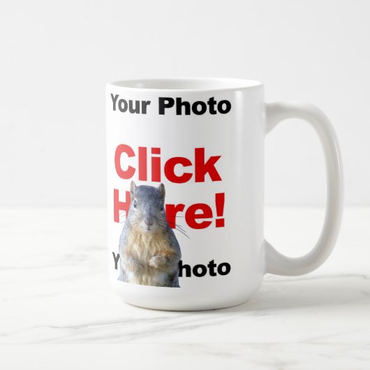 リスを追加する オリジナル写真マグカップ コーヒーマグカップ (右)