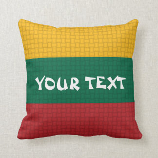 リスアニアのリトアニアの旗: 文字を加えて下さい クッション