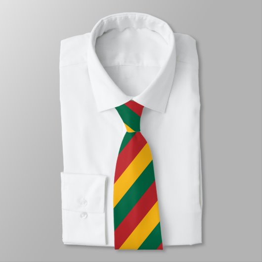 リスアニアの旗は着色されたストライプなパターンをインスパイア ネクタイ (タイ)