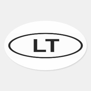 リスアニア"LT " 楕円形シール