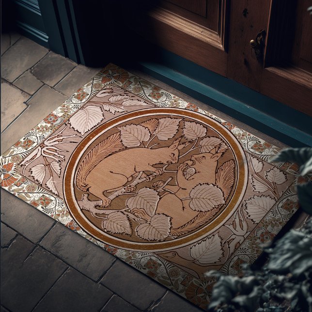 リスアールデコ焼きシエナウォルタークレーン ドアマット (クリエイターアップロード済み)