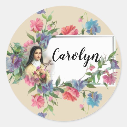 リスイューの聖テレパーソナライズされたス ラウンドシール (正面)