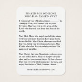 リスイューの聖テレ祈りの言葉悔やみや弔慰葬儀 (裏面)