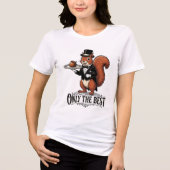 リスウェイター「最高級のみ」どんぐりアート トライブレンドTシャツ (正面)