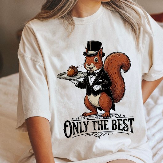 リスウェイター「最高級のみ」どんぐりアート トライブレンドTシャツ