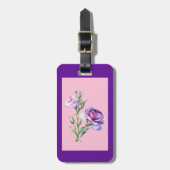 リスエレガントアンツス荷物タグパープル ラゲッジタグ (正面縦)