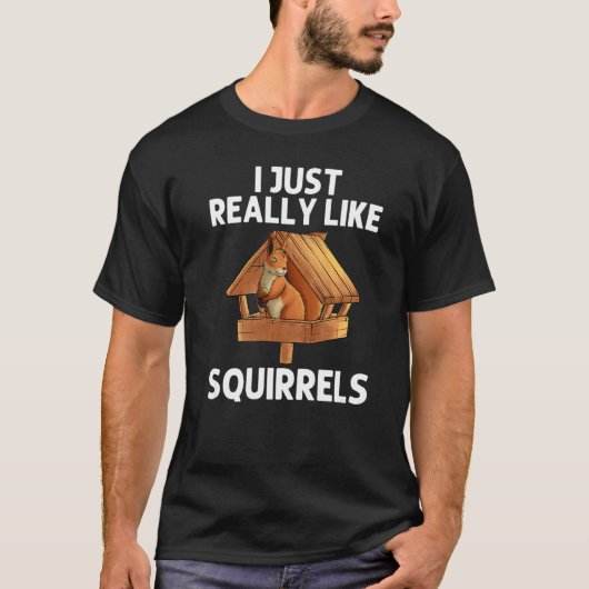 リスカッコいいル女男性へ性Chipmunk Zookeeper Ani Tシャツ (正面)