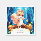 リスカラフルお洒落ル誕生日 スタンダードカクテルナプキン (正面)