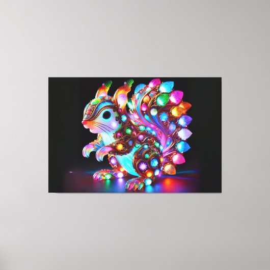 リスカラフルル – 自然のシミがコルで鮮やかある キャンバスプリント (正面)