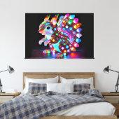 リスカラフルル – 自然のシミがコルで鮮やかある キャンバスプリント (インサイチュ (寝室))