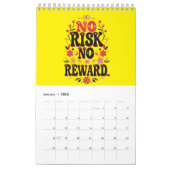 リスクなし、報酬なしはっきりした- やる気を起こさせる カレンダー (1月 2026)