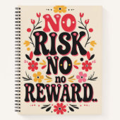 リスクなし、報酬なし – やる気を起こさせる ノートブック (正面)