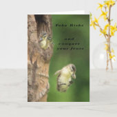 リスクの勇気付けられる カード (黄色い花)