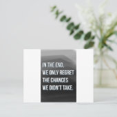 リスクの取り感動的やる気を起こさせる引用文 ポストカード (スタンド正面)