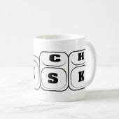 リスクまたはリッチ コーヒーマグカップ (正面右)