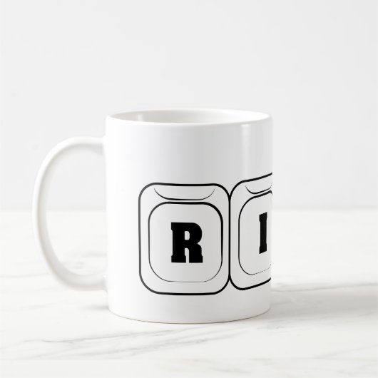 リスクまたはリッチ コーヒーマグカップ (左)
