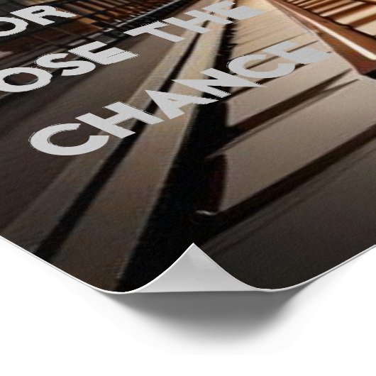 リスクを受け入れるか、チャンスの恋しく思引用文を後悔する ポスター (角)