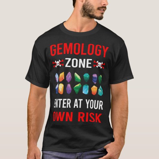リスクゾーン遺伝子学地質学者 Tシャツ (正面)