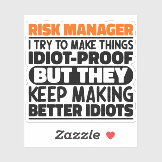 リスクマネージャー私は物事をおもしろい諺する シール (シート)