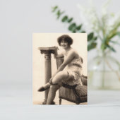 リスクヴィンテージフラッパー女フランスのの子の写真はがき ポストカード (スタンド正面)