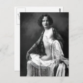 リスクヴィンテージフラッパー女フランスのの子の写真はがき ポストカード (正面/裏面)